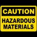 Caution Hazardous Materials Sign